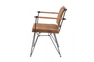 Poyraz Draadstoel Met Arm, Koffie, 2 Stuks