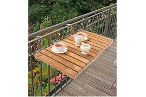 Reto Wooden Folding Balcony Table
