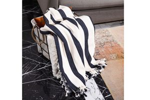 Amadora Bed Throw, 160 x 225 cm, Black & White