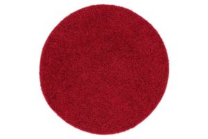 Eurobano Plain Round Rug 100 x 100 cm, Red