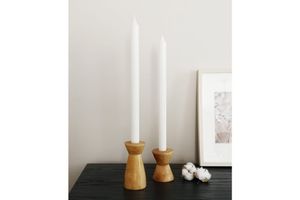 Viav Duo Wooden Candle Holder Set