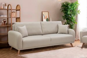 Hera 3-Zitsbank met slaapfunctie met opslagruimte (Kleurkeuze Stof In Showroom)