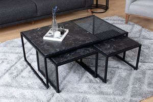 Prestige Coffee Table Set, Black Marble