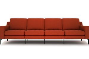 Normod 4-Sitzer Sofa mit Schwarzen Metallbeinen, Rot