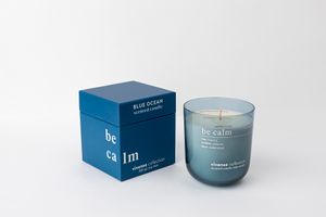 Blue Ocean Marine, Rose & Cedarwood Fragrance Soy Wax Candle, 300g