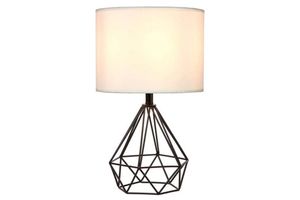 Viterbo Industrial Table Lamp, Black and Cream