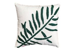 Leaf Cushion Cover, 43 x 43 cm, Green
