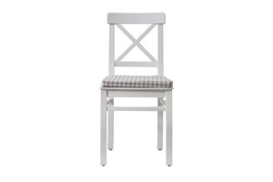 Symbol Stuhl aus Leinenstoff, Grau