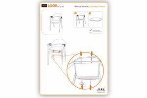 Loop Houten Stoel, Antraciet