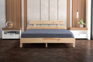 Alpie King Size Bed, 150 x 200 cm, Natural