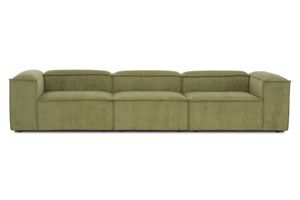 Frid Modulaire Ruffelfluwelen 3-Zitsbank