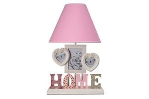 Misto Home Framed Table Lamp Home, Pink