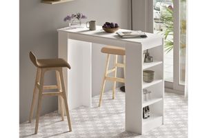 Style Fixed Bar Table, White