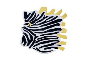 Chubby Zebra Kinderteppich, 120x120 cm