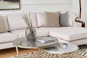 Yin Duo Coffee Table Set, White & Grey