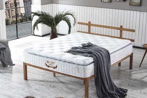 Bedcraft Pascha Exclusieve Volledige Orthapedische Veer Tweepersoonsmatras Met Ritspad, 180X200