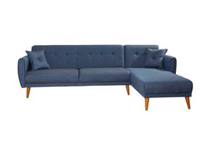 Aria Corner Sofa Chaise Bed, Right, Navy Blue