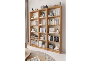 Mobitopia Wide Bookcase, 150 cm, Pine