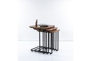 Mono C Bijzettafel, 3 Dlg, Walnoot
