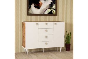 Vinga Chest of Drawers, White and Light Wood