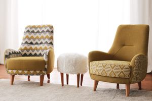 Joan Aztec Oorfauteuil, Geel