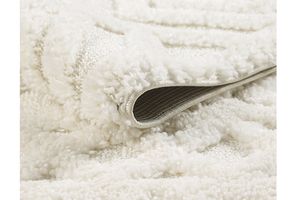 Elite Collectie Gefranjerd Machine Tapijt, Krullend, Crème, 80X300