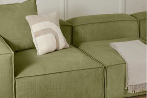 Frid Modulaire Ruffelfluwelen 3-Zitsbank