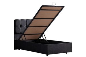 Paris Boxspringbed met Hoofdbord, Antraciet