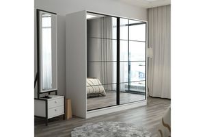 Medway 2 Sliding Door Wardrobe with Mirrors, White