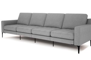Normod 4-Sitzer Sofa mit Schwarzen Metallbeinen, Grau