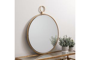 Zlaté nástěnné zrcadlo Ringo, 60x60