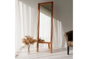 Neostyle Standspiegel mit Fuß aus Massivholz, 55x170 cm