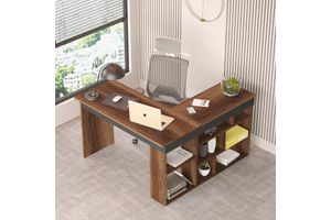 Robin Boston Desk, Anthracite & Walnut