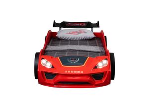Červená postel ve tvaru auta Vento, 90x190