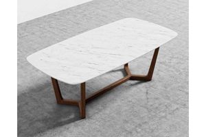 Ruby 6-8 Seat Fixed Dining Table, White