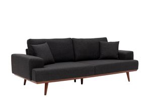 Terre Three Seater Sofa Bed, Charcoal