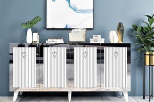 Bare Sideboard, White & Silver