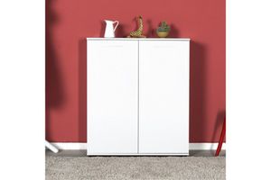 Adore Trendline 2 Door 5-Tier Shoe Storagre Cabinet, White