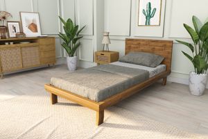 Rio Single Bed, 100 x 200 cm, Walnut