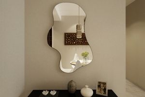 Milan Decorative Wall Mirror, 67 x 102 cm, Black