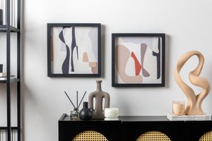 Rune Dubbele Travertijn Gestructureerde Tafel, 40x40 cm