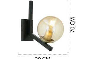 Apliqa Mikkel Wandlampenset, 2 Stuks, Zwart