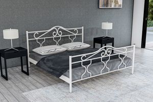 Gold Metalen Bedframe, Wit