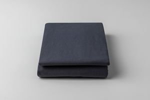 Cozy Double Side Washed Cotton Duvet Cover Set, Double Size, Dark Grey