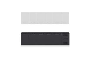 Medway Enz Kitchen Cabinet, White & Anthracite
