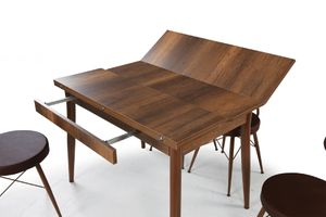 Adler Rechteckiger Tisch, 100x65 cm, Nussbaum