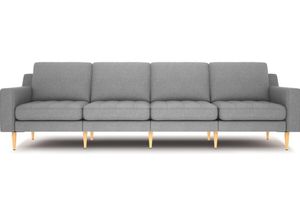 Normod 4-Sitzer Sofa mit Holzbeinen aus Eiche, Grau