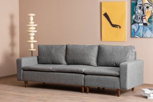 Pafu Lungo 4-Sitzer Sofa, Grau