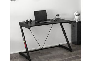 Zoned Schreibtisch aus Metall, Schwarz