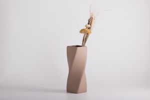 Spiral Vase Set, Light Brown